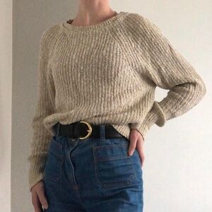 Free People cream sweater